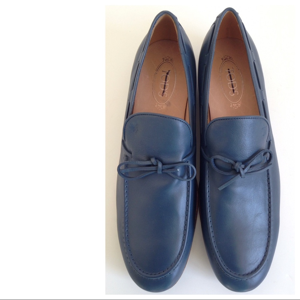 Tod’s Men’s Leather Tie Loafers Sz 5.5(Tod)/6.5US - Picture 13 of 15